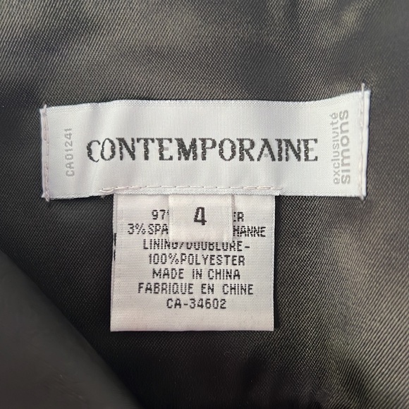 Excellent Simons Contemporaine Pleated Black Skirt - size 4 - Picture 6 of 7